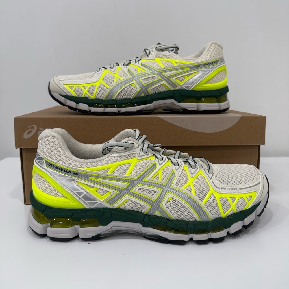 Asics Gel Kayano 20 Shoe Beige Silver Sneakers 1203A388-103 Men Size 8